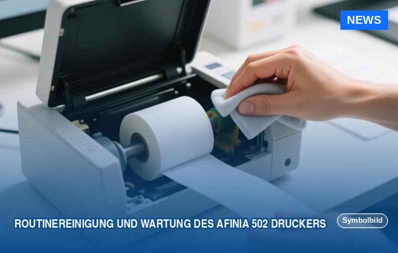 Routinereinigung und Wartung des Afinia 502 Druckers