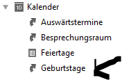 Geburtstagskalender in eigenem Kalender in Tobit einblenden