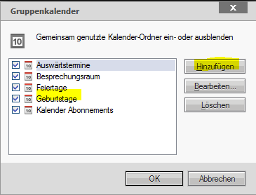 Tobit Gruppenkalender hinzufügen